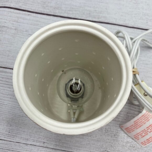 Scentsy Plug In Wax Warmer In White Textured with Light Holes - Picture 9 of 11